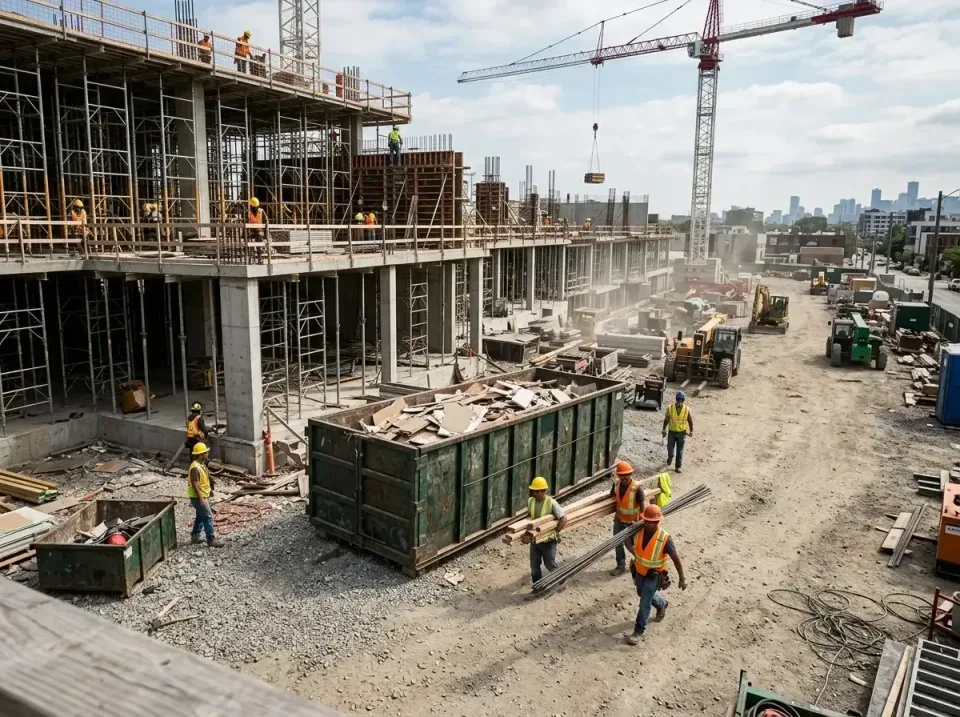 commercial-construction-site-w-002 — frequently asked questions, Low Cost Construction Dumpster Rental in Bath, MI